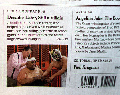 Abdullah the Butcher on New York Times Abdullah the Butcher on New York Times